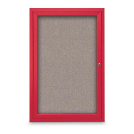 United Visual Products Slim Enclosed Corkboard, 11"x13-1/2", Gold Alum Frame/Forbo UVEB1113-GOLD-FORBO